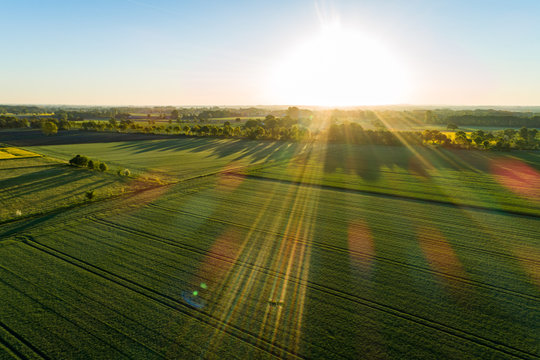 Landschaft in Deutschland aus der Luft
