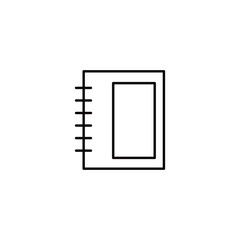 Diary notebook line icon