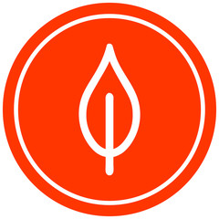natural leaf circular icon