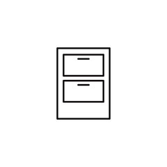 Chest of drawers household furniture line icon