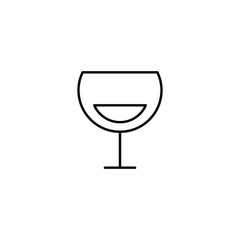 Wine glass line icon