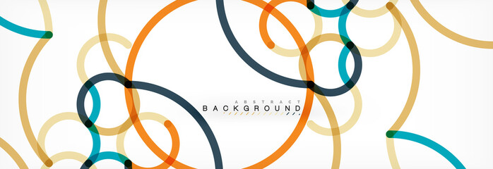 Curly lines abstract background, color overlapping linear texture