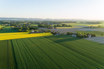 Luftaufnahme der Landschaft in Deutschland