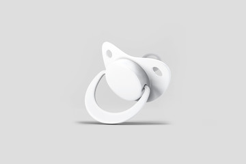 Baby Pacifier isolated on soft gray background.Nipple. 3D rendering.