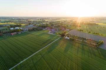 Luftaufnahme der Landschaft in Deutschland