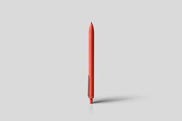 Pen Isolated On soft gray Background. Mock Up Template Ready For Your Design. High resolution photo.
