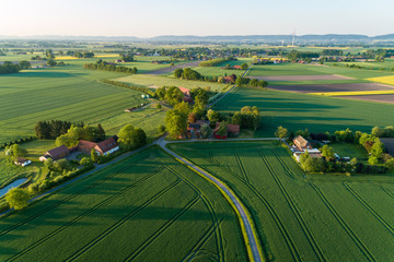 Luftaufnahme der Landschaft in Deutschland