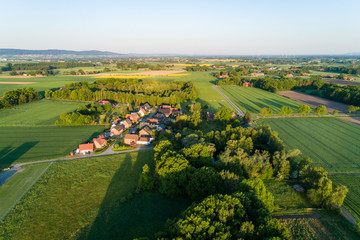 Luftaufnahme der Landschaft in Deutschland