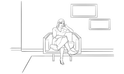 woman sitting