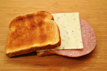 Toasted Salami & Pepper Jack Cheese Sandwich
