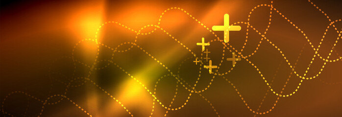 Shiny neon lights background, techno design, modern wallpaper for your project