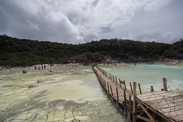 White Crater is a natural wonder in Indonesia visited by domestic and foreign tourists. 
