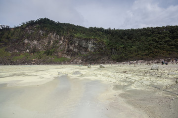 White Crater is a natural wonder in Indonesia visited by domestic and foreign tourists. 