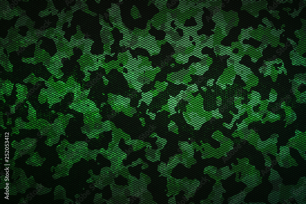 Wall mural green and gray camouflage pattern blackground.