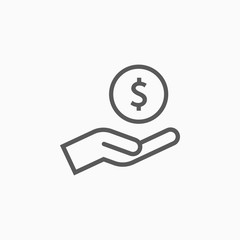 money in hand icon