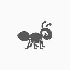 ant icon, animal vector