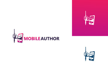 Mobile Author Logo Template Design Vector, Emblem, Design Concept, Creative Symbol, Icon