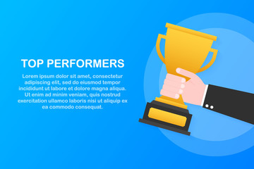 Top Performers. Website template designs. Vector illustration concepts for website and mobile website design and development. Vector illustration.