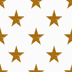 Gold star seamless pattern