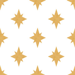 Fototapeta na wymiar Gold star seamless pattern