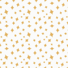 Gold star seamless pattern