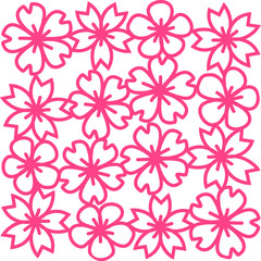Sakura Cherry Blossom Vector Patterbn