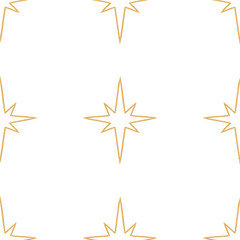 Gold star seamless pattern