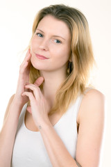 Naklejka premium a girl is very positive