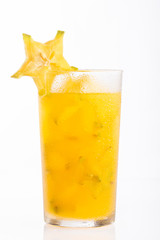 Glass of carambola juice - Averrhoa carambola