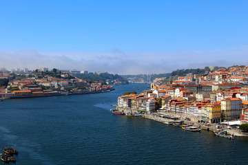 Fototapeta na wymiar View of the Old city of Porto and the Douro river, Portugal