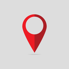 Map pin icon flat design. vector illustration.