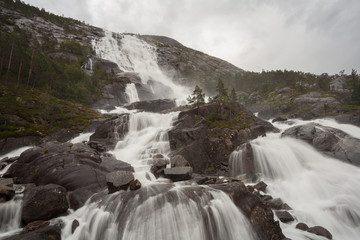 Waterfall in the rocky mountains