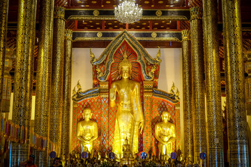 Buddha statue, Wat Chedi Luang temple, Chiang Mai, Thailand