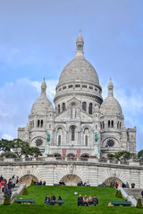 Obraz premium Basilica del sagrado corazón, montmartre, paris, francia
