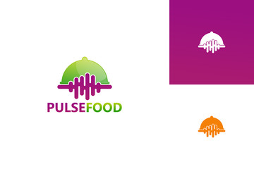 Pulse Food Logo Template Design Vector, Emblem, Design Concept, Creative Symbol, Icon