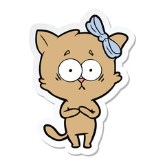 sticker of a cartoon cat