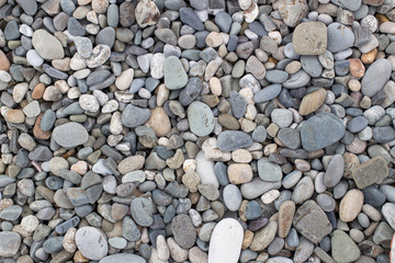 abstract background with round pebble stones gray