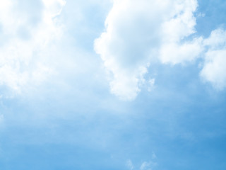 The fluffy vast blue sky and clouds sky