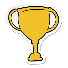 sticker of a cartoon sports trophy