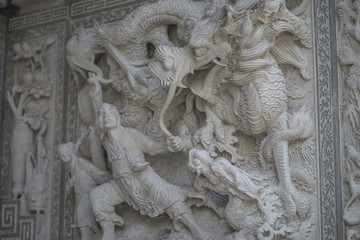 Traditional thai wall sculpture