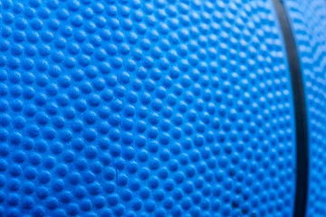 Küchenrückwand glas motiv Blue basketball texture with lines, macro close-up. © Elena Noeva