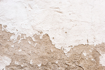 Putz bröckelt von der Wand als Hintergrund