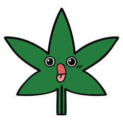 cute cartoon marijuana leaf