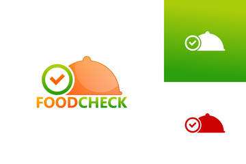 Fototapeta premium Food Check Logo Template Design Vector, Emblem, Design Concept, Creative Symbol, Icon