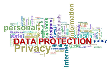 Wordcloud of data protection