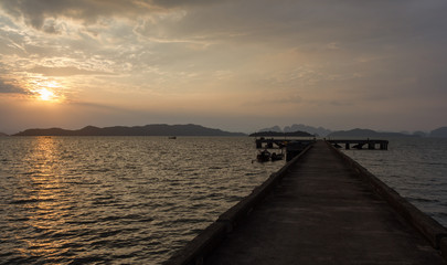 Fototapeta na wymiar Kho Yao Ta Ton Do Pier in Koh Yao Noi, Thailand