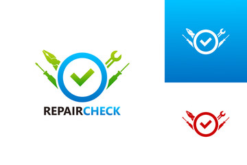 Repair Check Logo Template Design Vector, Emblem, Design Concept, Creative Symbol, Icon