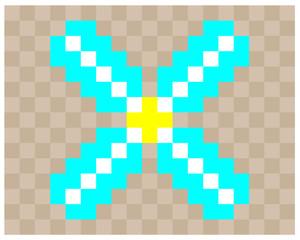 blue flower pixel 
