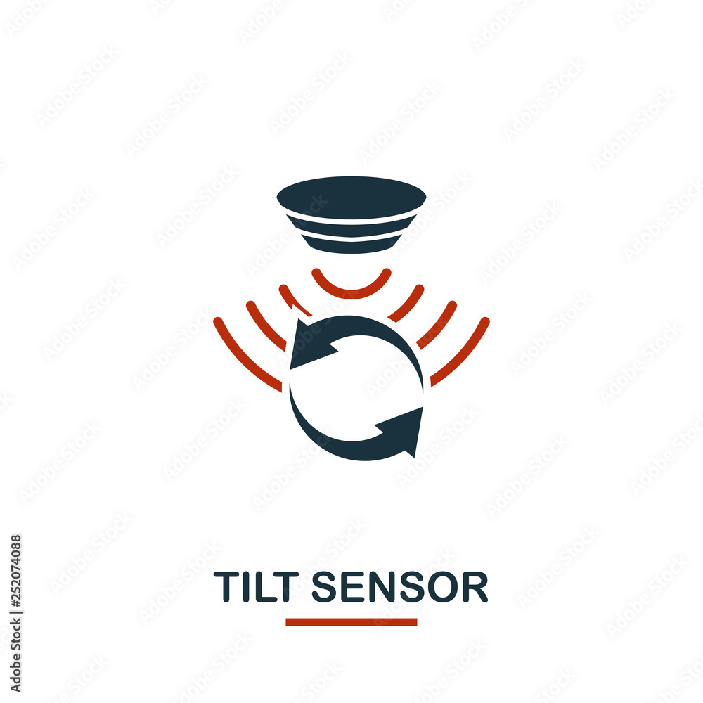 Poster Tilt Sensor icon from sensors icons collection. Creative two colors design symbol tilt sensor icon. Web design, apps, software usage. UI and UX