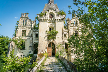 Mothe Chandeniers castle in Vienne in Nouvelle Aquitaine in France
